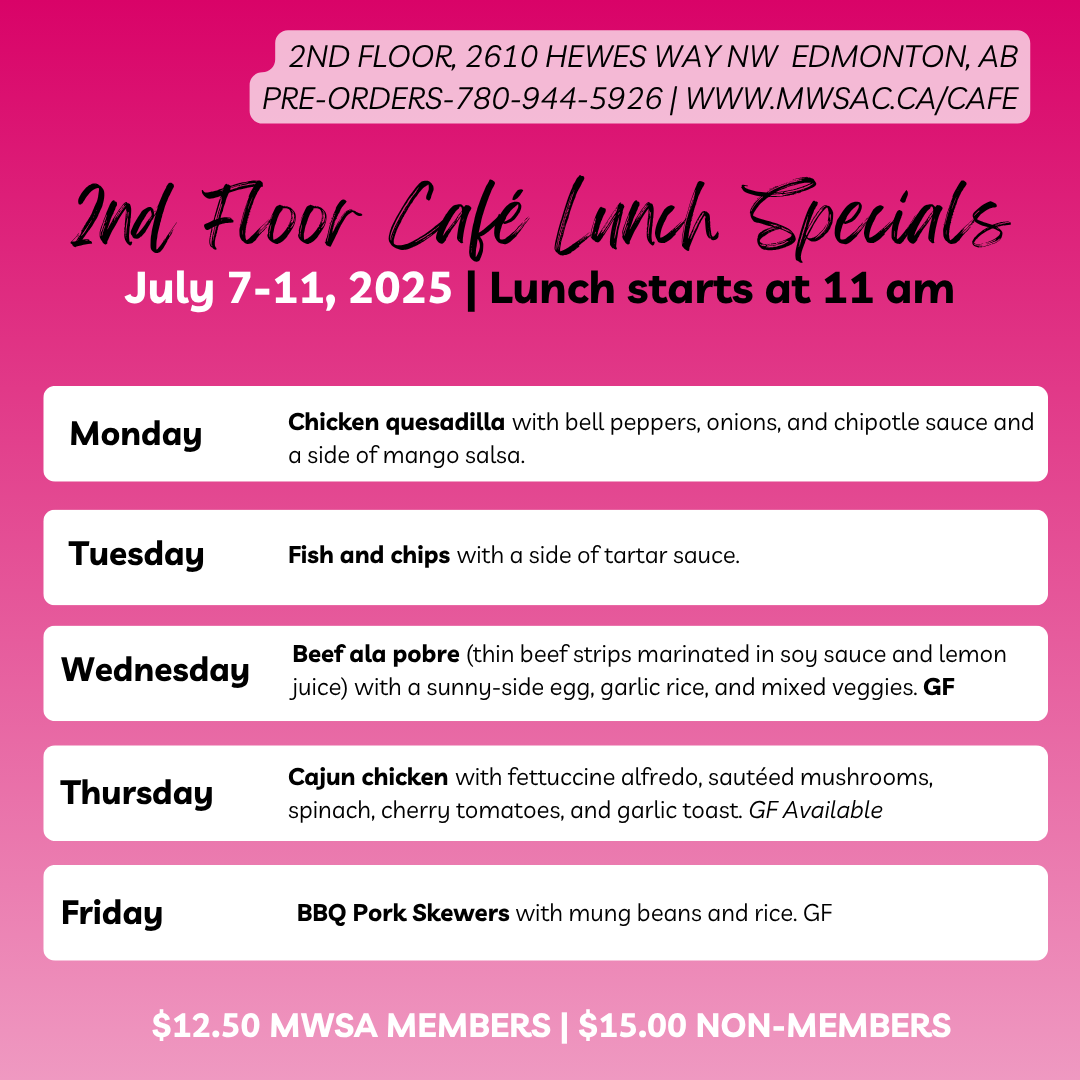 mwsa 2nd floor cafe lunch specials july 2025