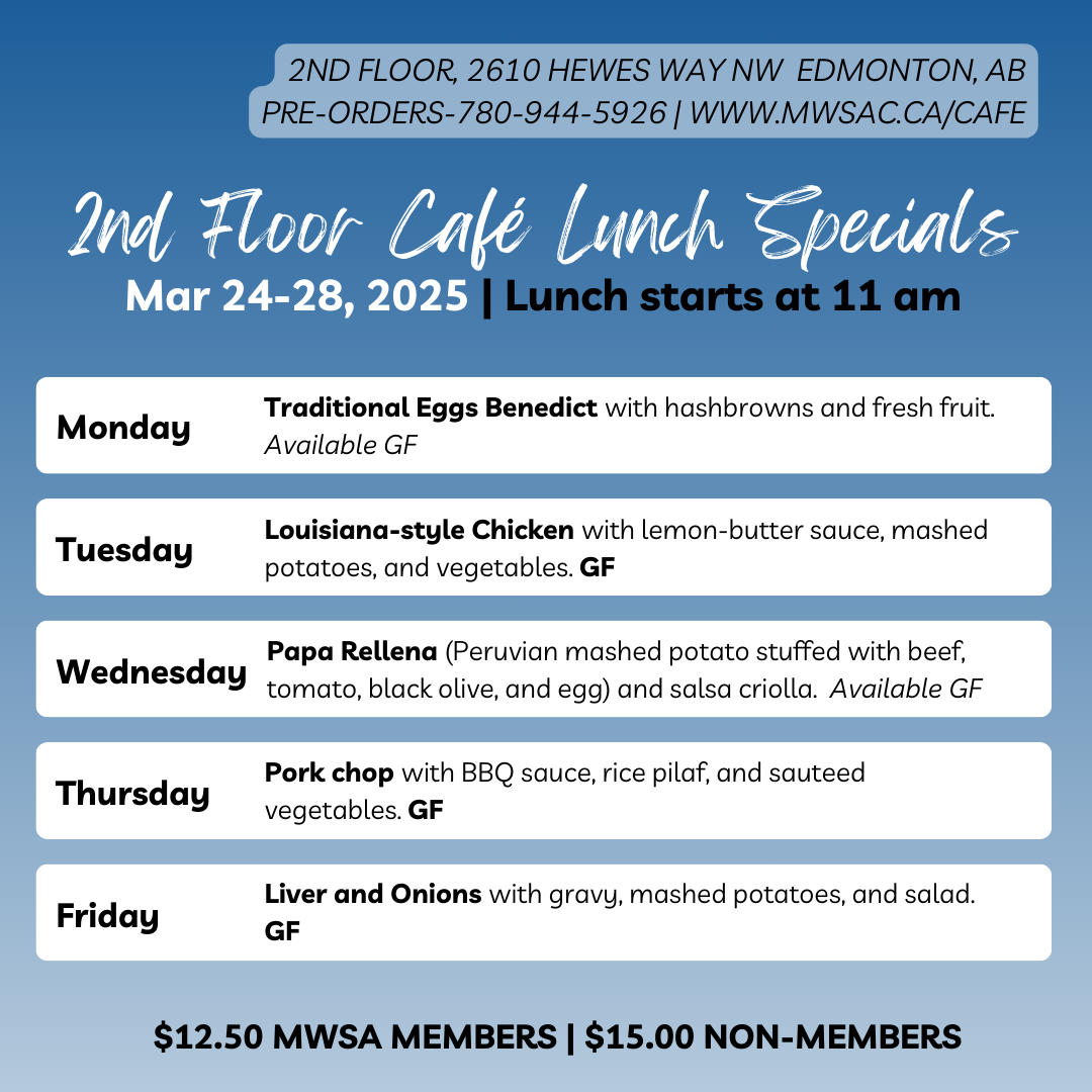 mwsa 2nd floor cafe lunch specials march 24-28