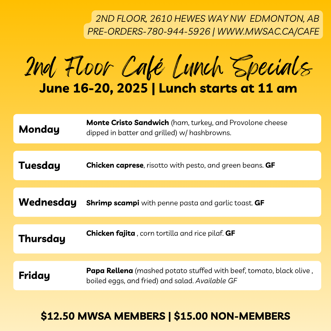 mwsa 2nd floor cafe lunch specials june 2025