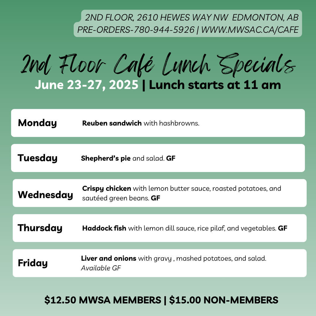 mwsa 2nd floor cafe lunch specials june 2025