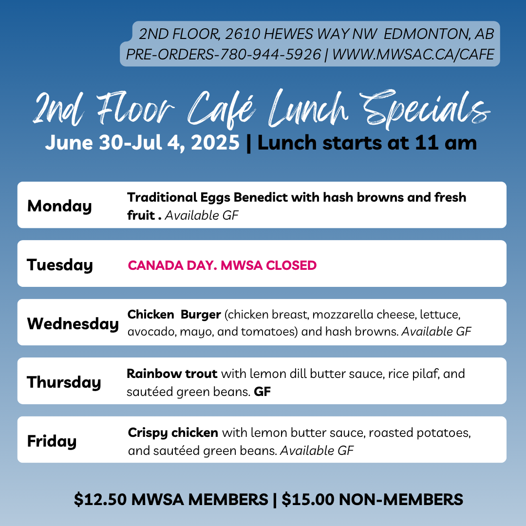 mwsa 2nd floor cafe lunch specials june july 2025