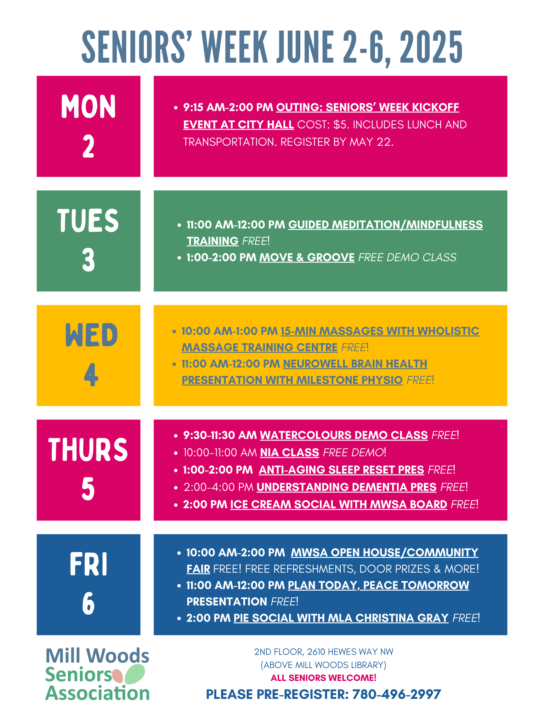 mwsa seniors week june 2025