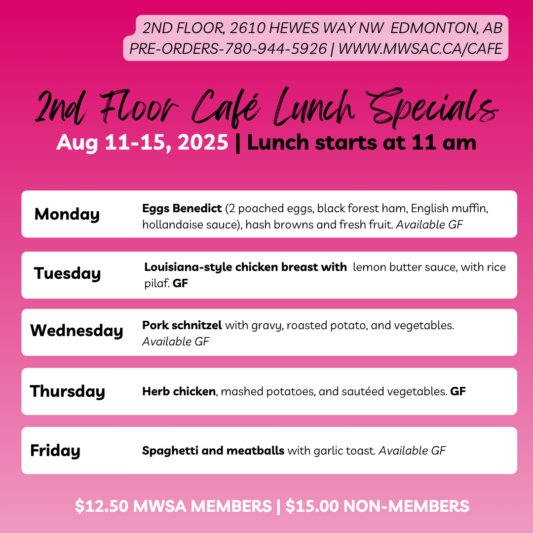 mwsa 2nd floor cafe lunch specials august 2025