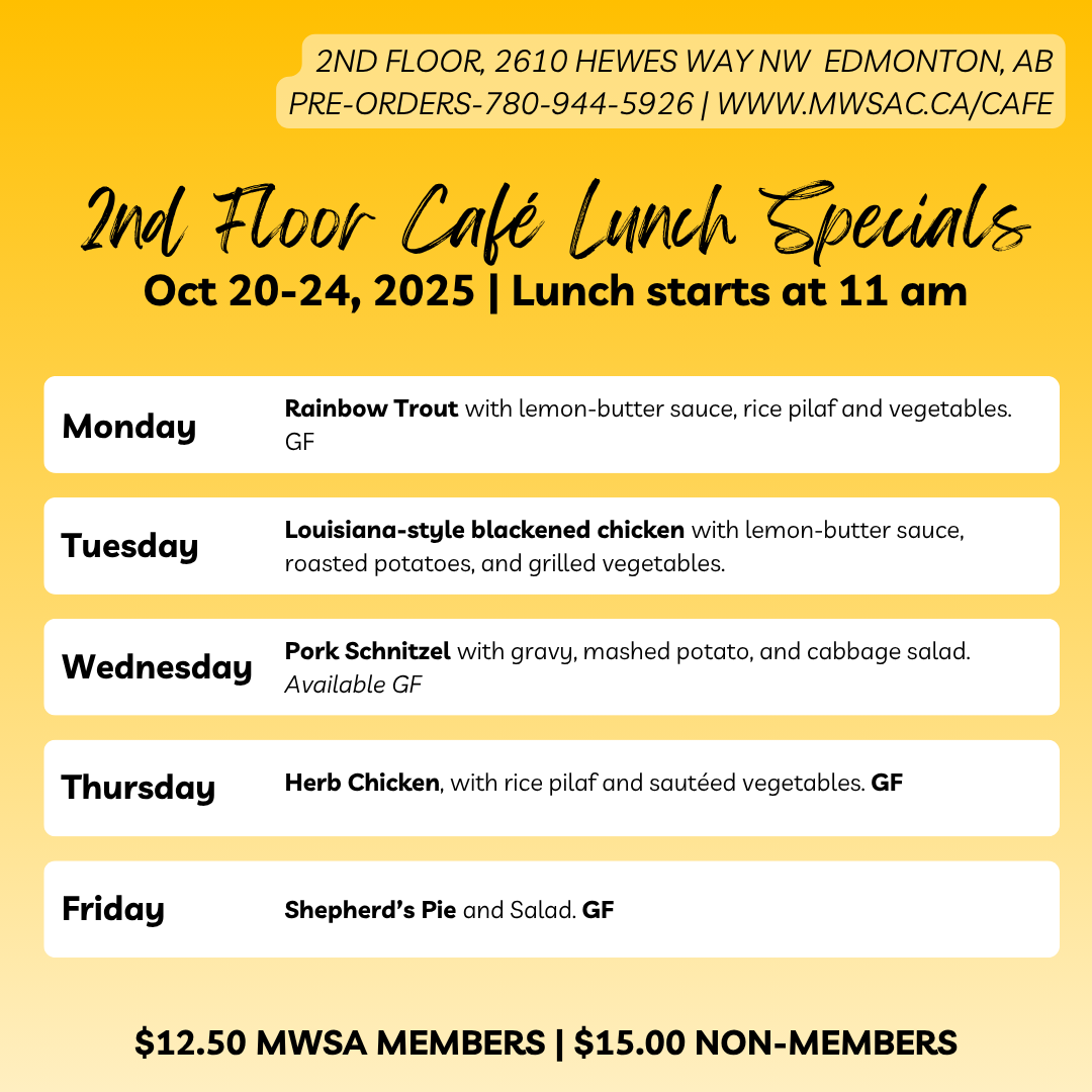 2nd floor cafe lunch menu daily special october 2025