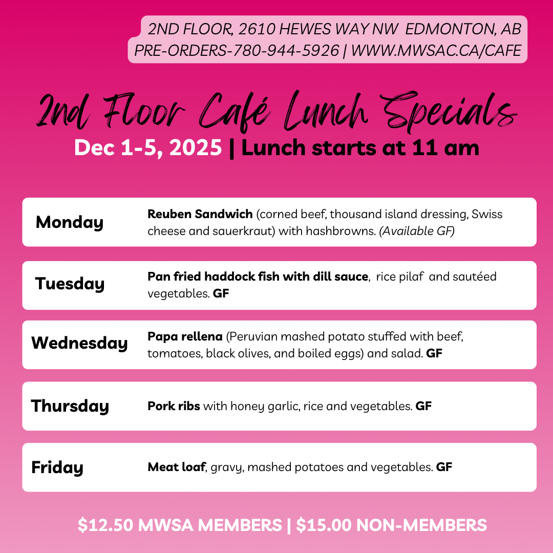 mwsa 2nd floor cafe lunch specials december