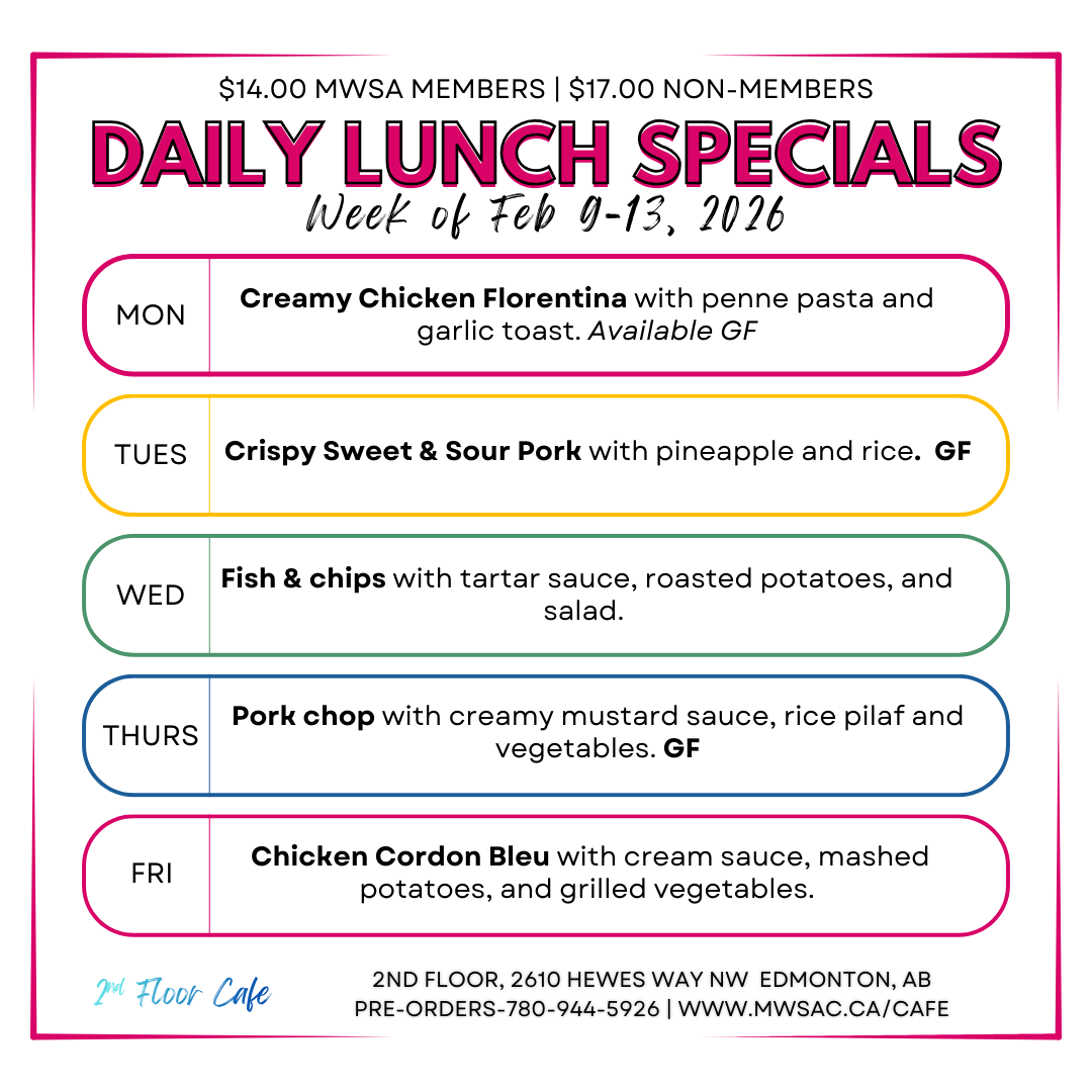 mwsa 2nd floor cafe lunch specials february 2026