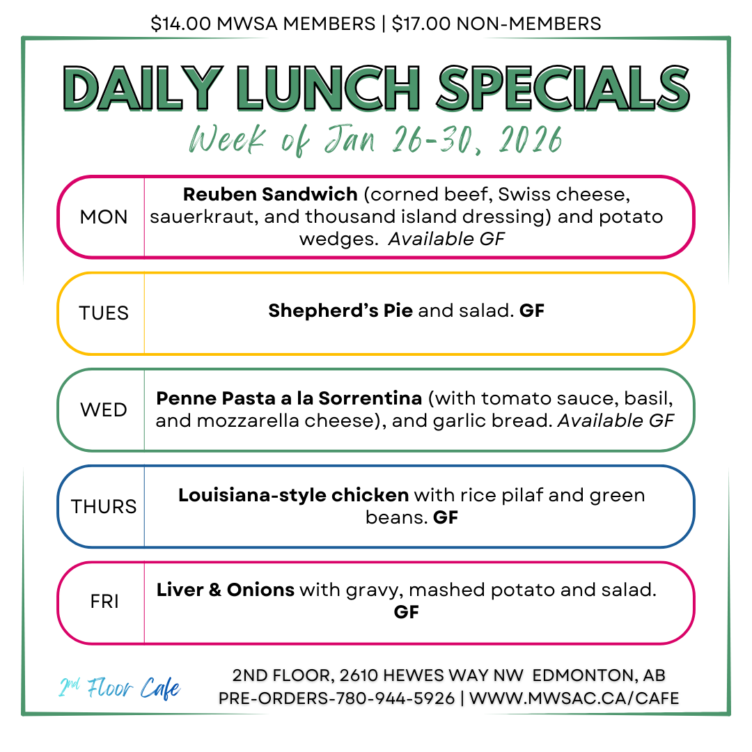 mwsa 2nd floor cafe lunch specials january 2026
