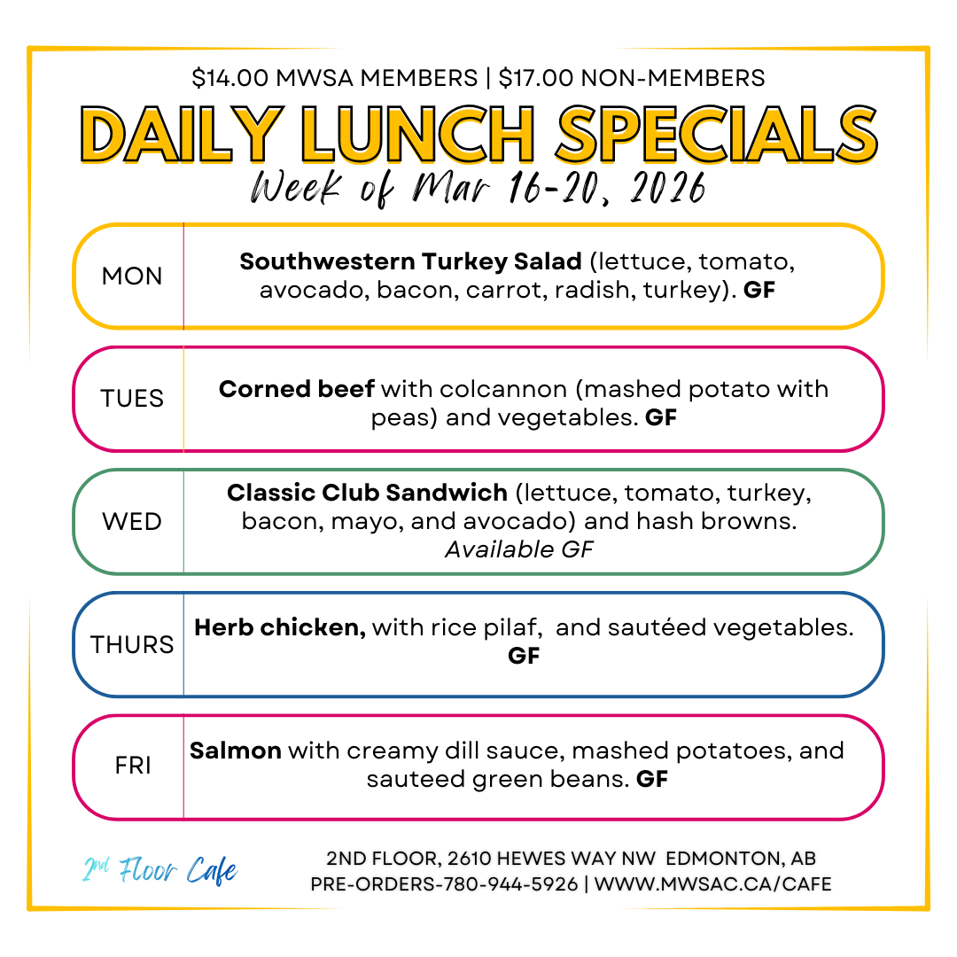 mwsa 2nd floor cafe lunch special march 2026