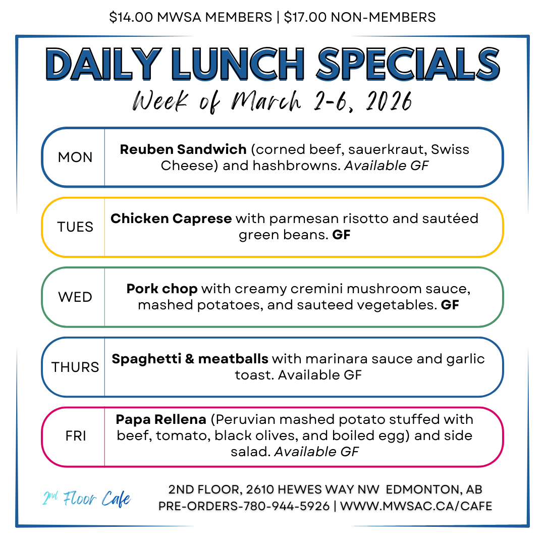 mwsa 2nd floor cafe lunch specials March 2026