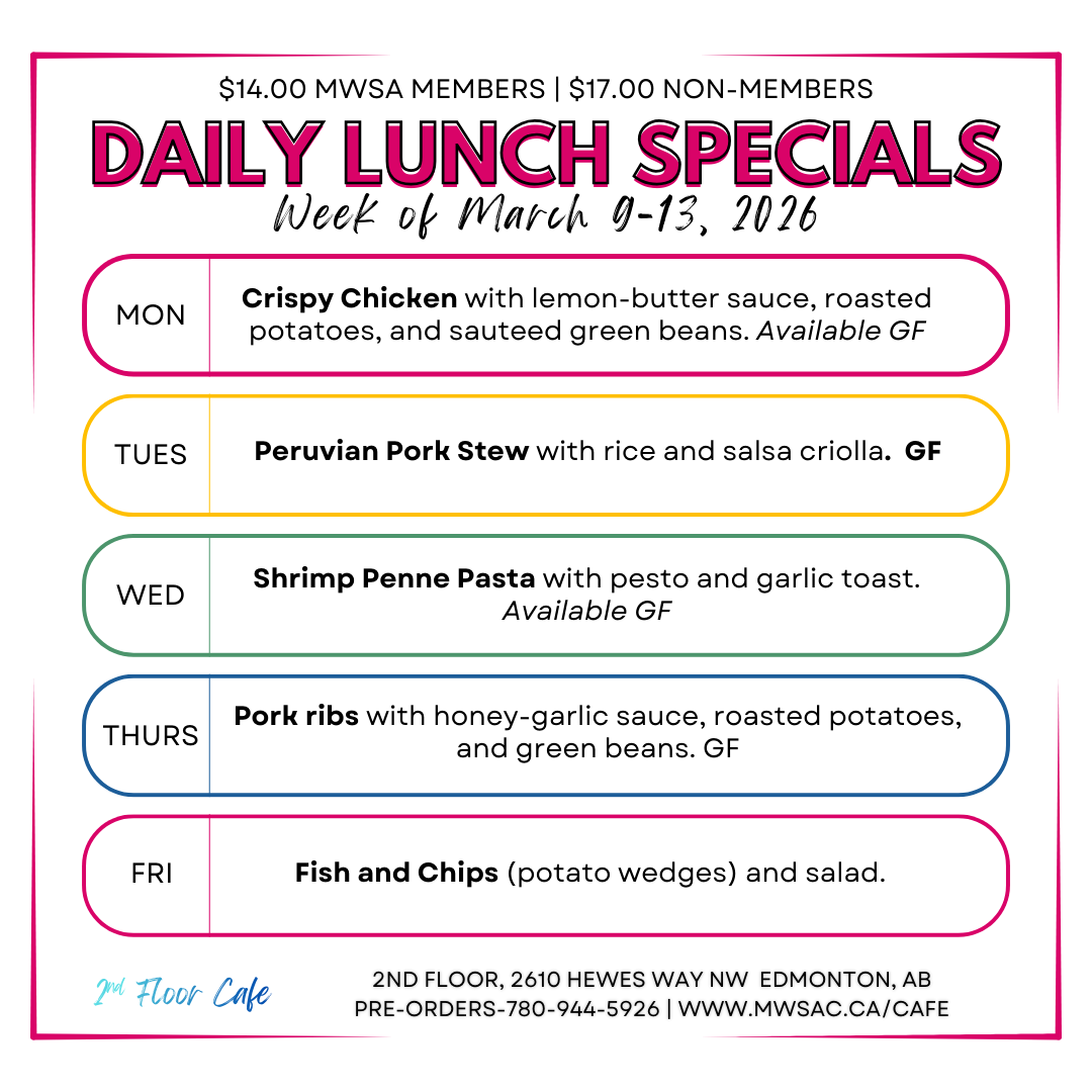 mwsa 2nd floor cafe lunch specials march 2026