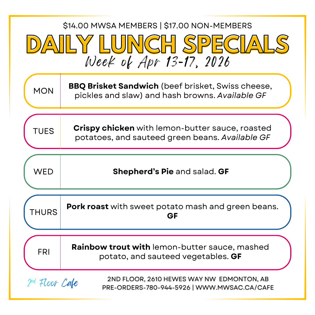 mwsa 2nd floor cafe lunch specials april 2026