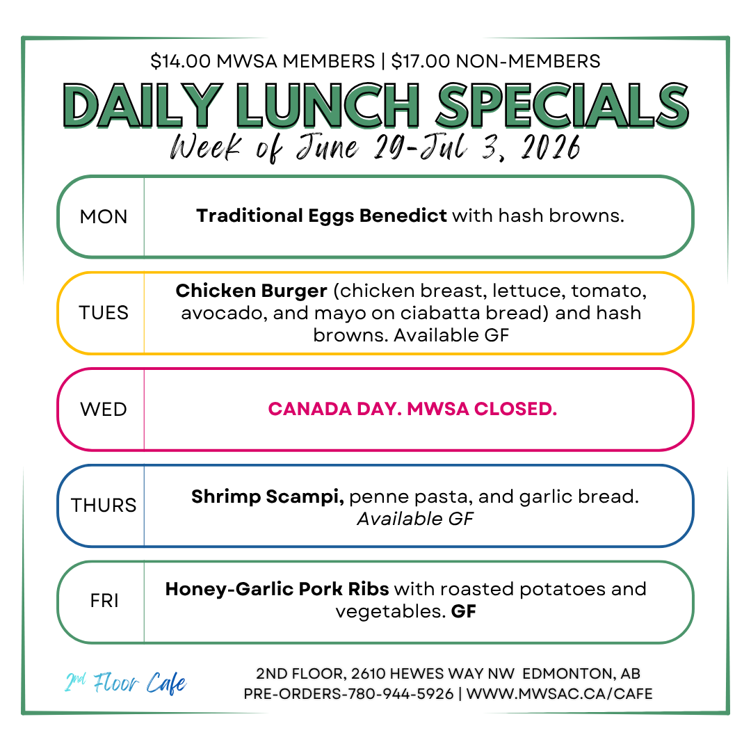 mwsa 2nd floor cafe lunch specials june - july 2026