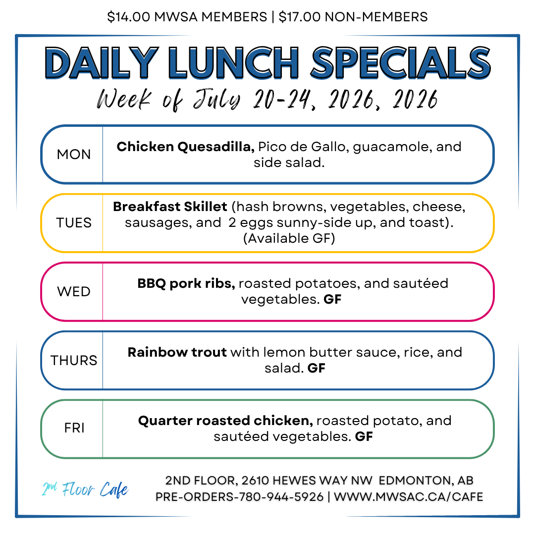 mwsa 2nd floor cafe lunch specials july 2026