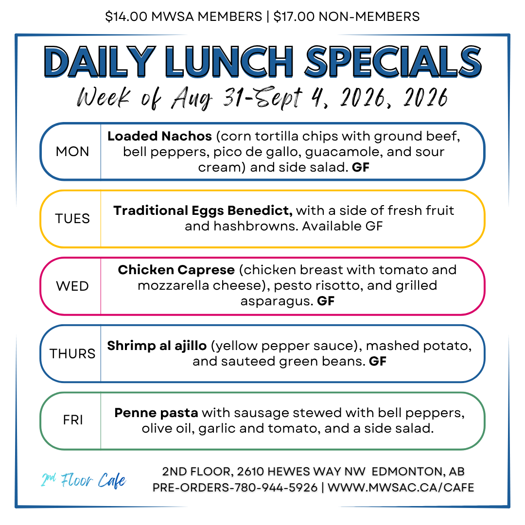 mwsa 2nd floor cafe august-september 2026 lunch specials
