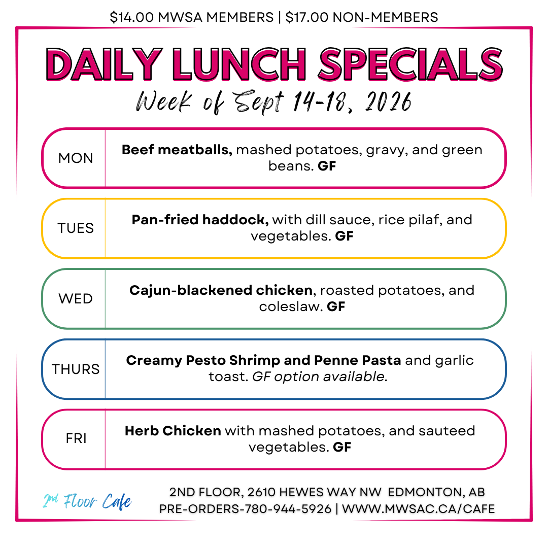 mwsa 2nd floor cafe lunch specials september 2026