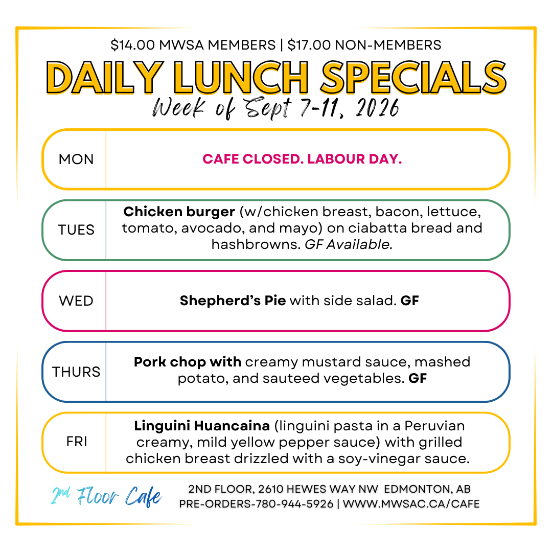 mwsa 2nd floor cafe lunch specials september 2026