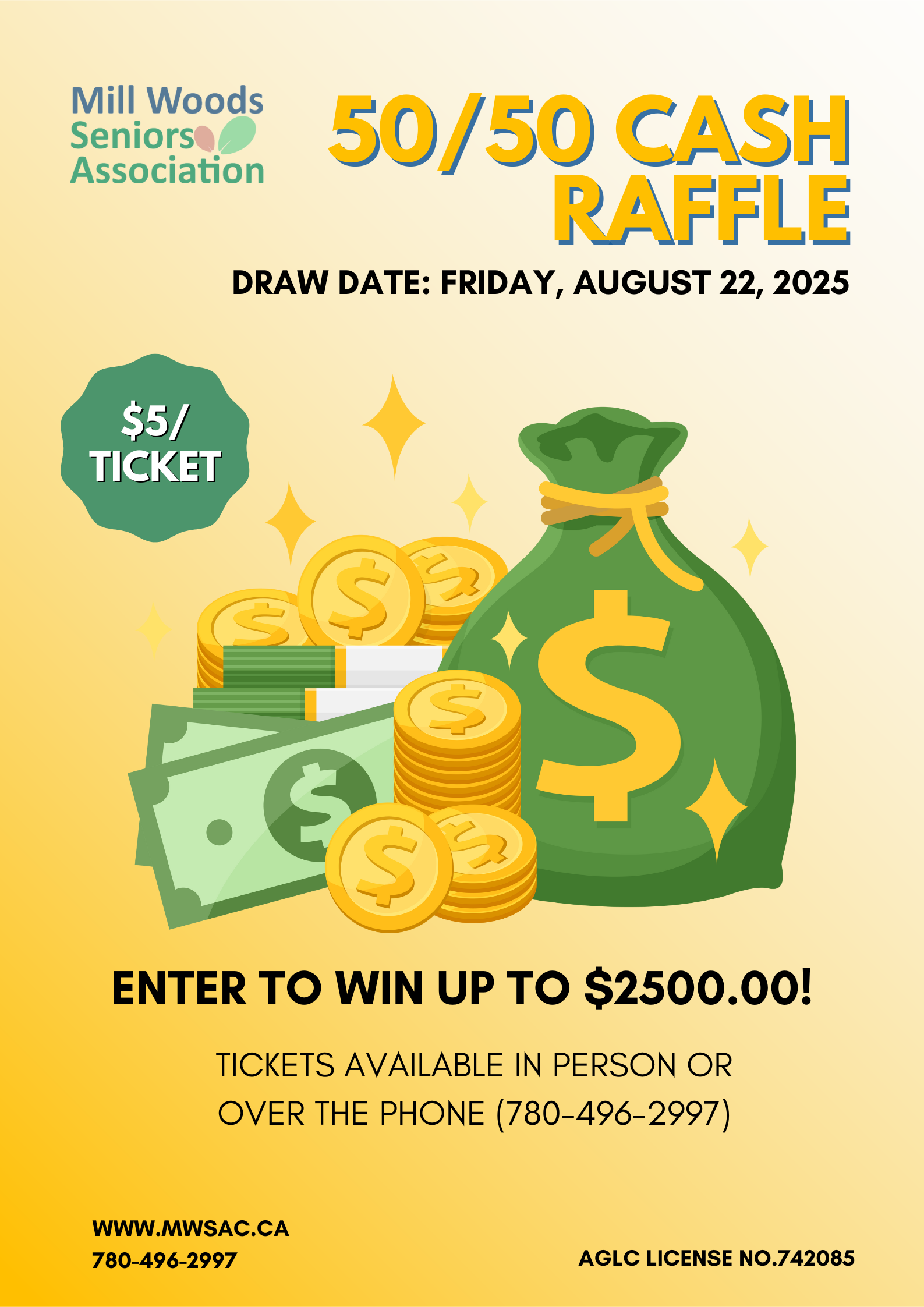 mwsa cash 50-50 Raffle summer 2025